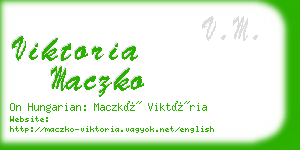 viktoria maczko business card